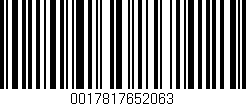 Código de barras (EAN, GTIN, SKU, ISBN): '0017817652063'