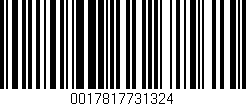 Código de barras (EAN, GTIN, SKU, ISBN): '0017817731324'
