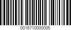 Código de barras (EAN, GTIN, SKU, ISBN): '0018710000005'