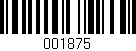 Código de barras (EAN, GTIN, SKU, ISBN): '001875'