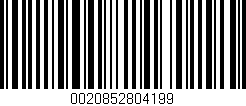 Código de barras (EAN, GTIN, SKU, ISBN): '0020852804199'