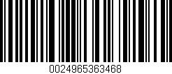 Código de barras (EAN, GTIN, SKU, ISBN): '0024965363468'