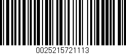 Código de barras (EAN, GTIN, SKU, ISBN): '0025215721113'