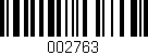 Código de barras (EAN, GTIN, SKU, ISBN): '002763'