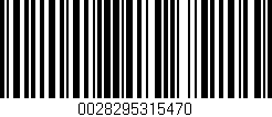 Código de barras (EAN, GTIN, SKU, ISBN): '0028295315470'
