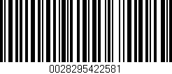 Código de barras (EAN, GTIN, SKU, ISBN): '0028295422581'