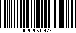 Código de barras (EAN, GTIN, SKU, ISBN): '0028295444774'