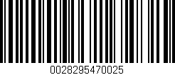 Código de barras (EAN, GTIN, SKU, ISBN): '0028295470025'