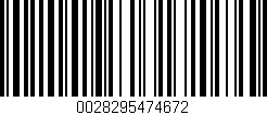 Código de barras (EAN, GTIN, SKU, ISBN): '0028295474672'