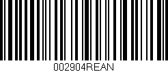 Código de barras (EAN, GTIN, SKU, ISBN): '002904REAN'