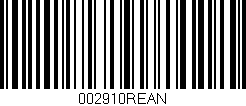 Código de barras (EAN, GTIN, SKU, ISBN): '002910REAN'