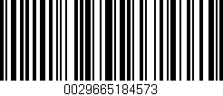 Código de barras (EAN, GTIN, SKU, ISBN): '0029665184573'