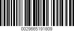 Código de barras (EAN, GTIN, SKU, ISBN): '0029665191809'
