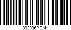 Código de barras (EAN, GTIN, SKU, ISBN): '002986REAN'