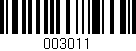 Código de barras (EAN, GTIN, SKU, ISBN): '003011'