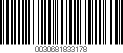 Código de barras (EAN, GTIN, SKU, ISBN): '0030681833178'