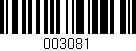 Código de barras (EAN, GTIN, SKU, ISBN): '003081'