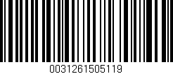 Código de barras (EAN, GTIN, SKU, ISBN): '0031261505119'