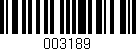 Código de barras (EAN, GTIN, SKU, ISBN): '003189'