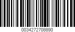 Código de barras (EAN, GTIN, SKU, ISBN): '0034272708890'