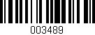Código de barras (EAN, GTIN, SKU, ISBN): '003489'