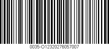 Código de barras (EAN, GTIN, SKU, ISBN): '0035-O12320276057007'
