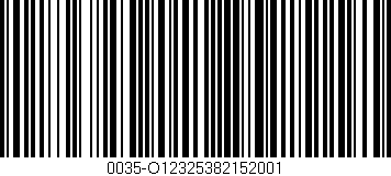 Código de barras (EAN, GTIN, SKU, ISBN): '0035-O12325382152001'