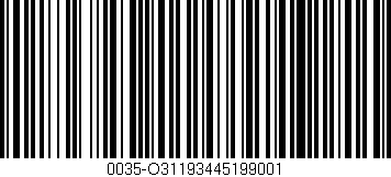 Código de barras (EAN, GTIN, SKU, ISBN): '0035-O31193445199001'