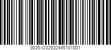 Código de barras (EAN, GTIN, SKU, ISBN): '0035-O32932445101001'