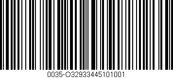 Código de barras (EAN, GTIN, SKU, ISBN): '0035-O32933445101001'