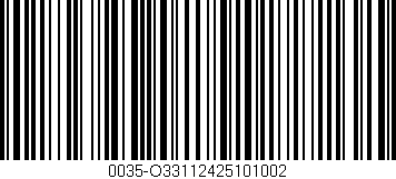 Código de barras (EAN, GTIN, SKU, ISBN): '0035-O33112425101002'