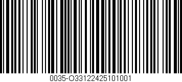 Código de barras (EAN, GTIN, SKU, ISBN): '0035-O33122425101001'