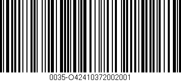 Código de barras (EAN, GTIN, SKU, ISBN): '0035-O42410372002001'