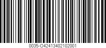 Código de barras (EAN, GTIN, SKU, ISBN): '0035-O42413402102001'