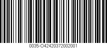 Código de barras (EAN, GTIN, SKU, ISBN): '0035-O42420372002001'