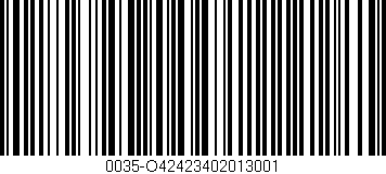 Código de barras (EAN, GTIN, SKU, ISBN): '0035-O42423402013001'