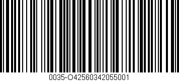 Código de barras (EAN, GTIN, SKU, ISBN): '0035-O42560342055001'