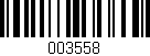 Código de barras (EAN, GTIN, SKU, ISBN): '003558'