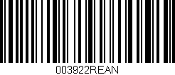 Código de barras (EAN, GTIN, SKU, ISBN): '003922REAN'