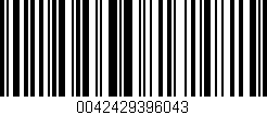 Código de barras (EAN, GTIN, SKU, ISBN): '0042429396043'