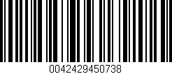 Código de barras (EAN, GTIN, SKU, ISBN): '0042429450738'