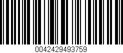 Código de barras (EAN, GTIN, SKU, ISBN): '0042429493759'