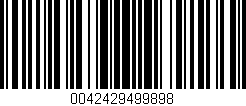 Código de barras (EAN, GTIN, SKU, ISBN): '0042429499898'