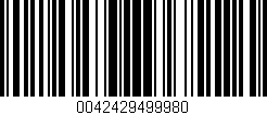 Código de barras (EAN, GTIN, SKU, ISBN): '0042429499980'