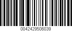 Código de barras (EAN, GTIN, SKU, ISBN): '0042429506039'