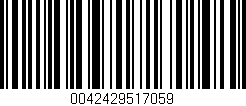 Código de barras (EAN, GTIN, SKU, ISBN): '0042429517059'