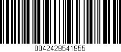 Código de barras (EAN, GTIN, SKU, ISBN): '0042429541955'