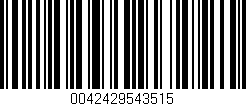 Código de barras (EAN, GTIN, SKU, ISBN): '0042429543515'