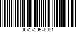 Código de barras (EAN, GTIN, SKU, ISBN): '0042429548091'