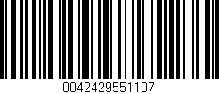 Código de barras (EAN, GTIN, SKU, ISBN): '0042429551107'